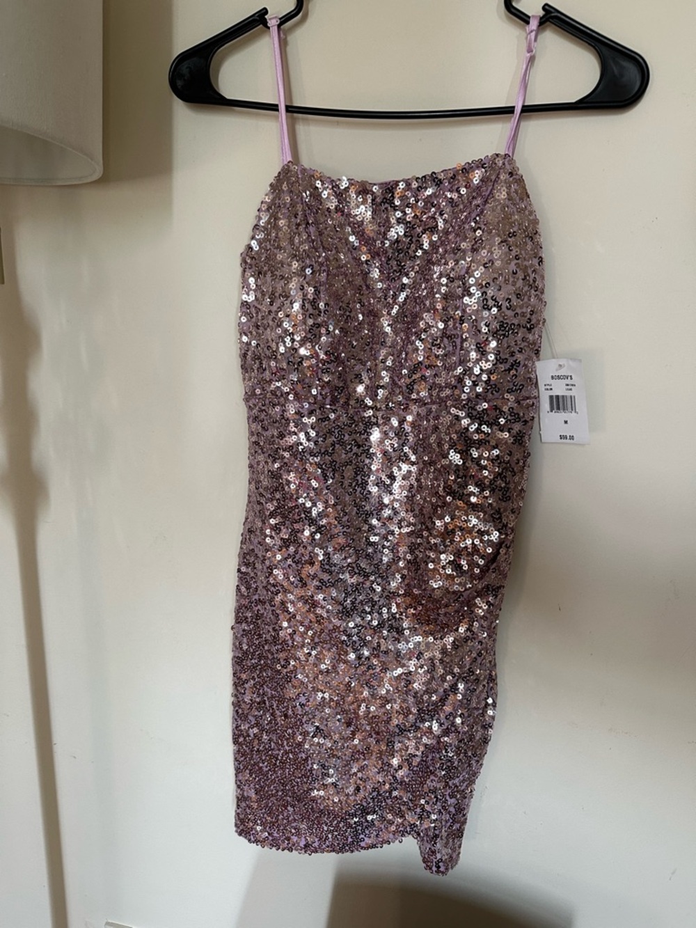 Lilac purple Sequin Slip Dress